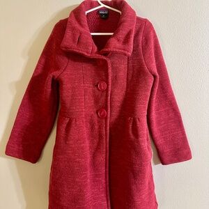 Patagonia Pink Better Sweater Pea Coat Size 5/6 girls